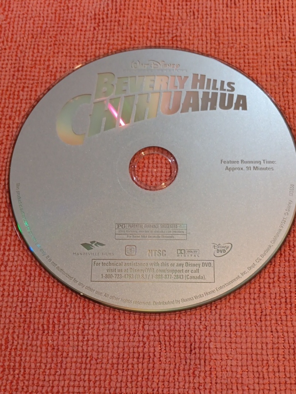2/$8 Disney Beverly Hills Chihuahua DVD *NO CASE*
